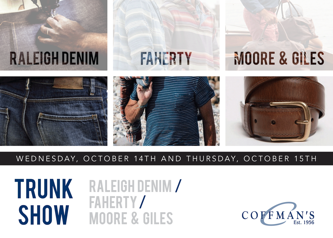 Coffman's Mens Wear Trunk Show Ad