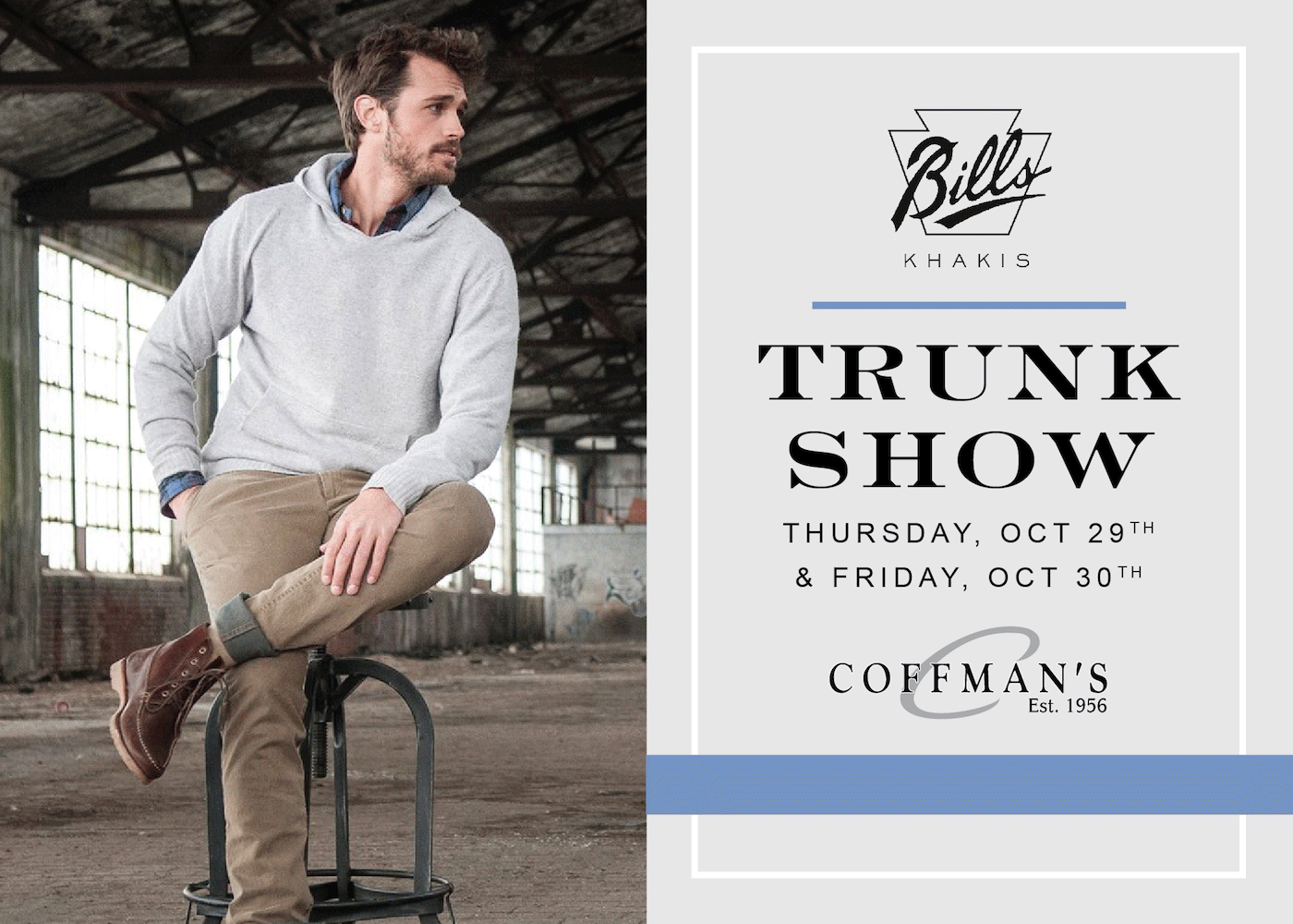 Coffman's Mens Wear Trunk Show Ad