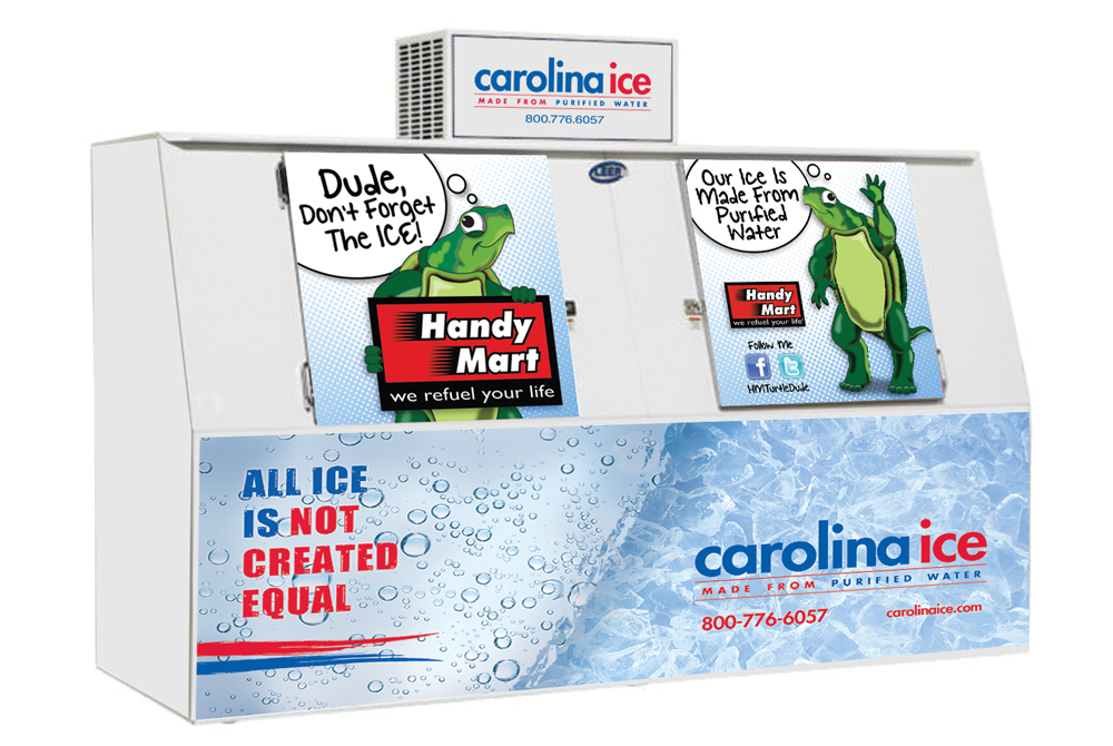 Handy Mart and Carolina Ice custom designed logos