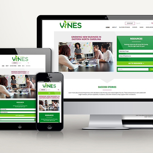 Vines website across multiple screens