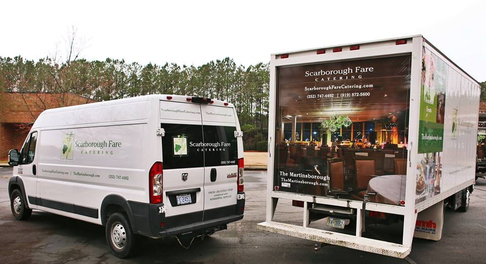 Side/back view of Scarborough Fare Catering Vans