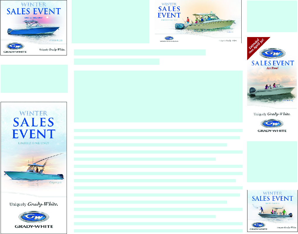 Grady-White Boats winter sales event digital banner ads