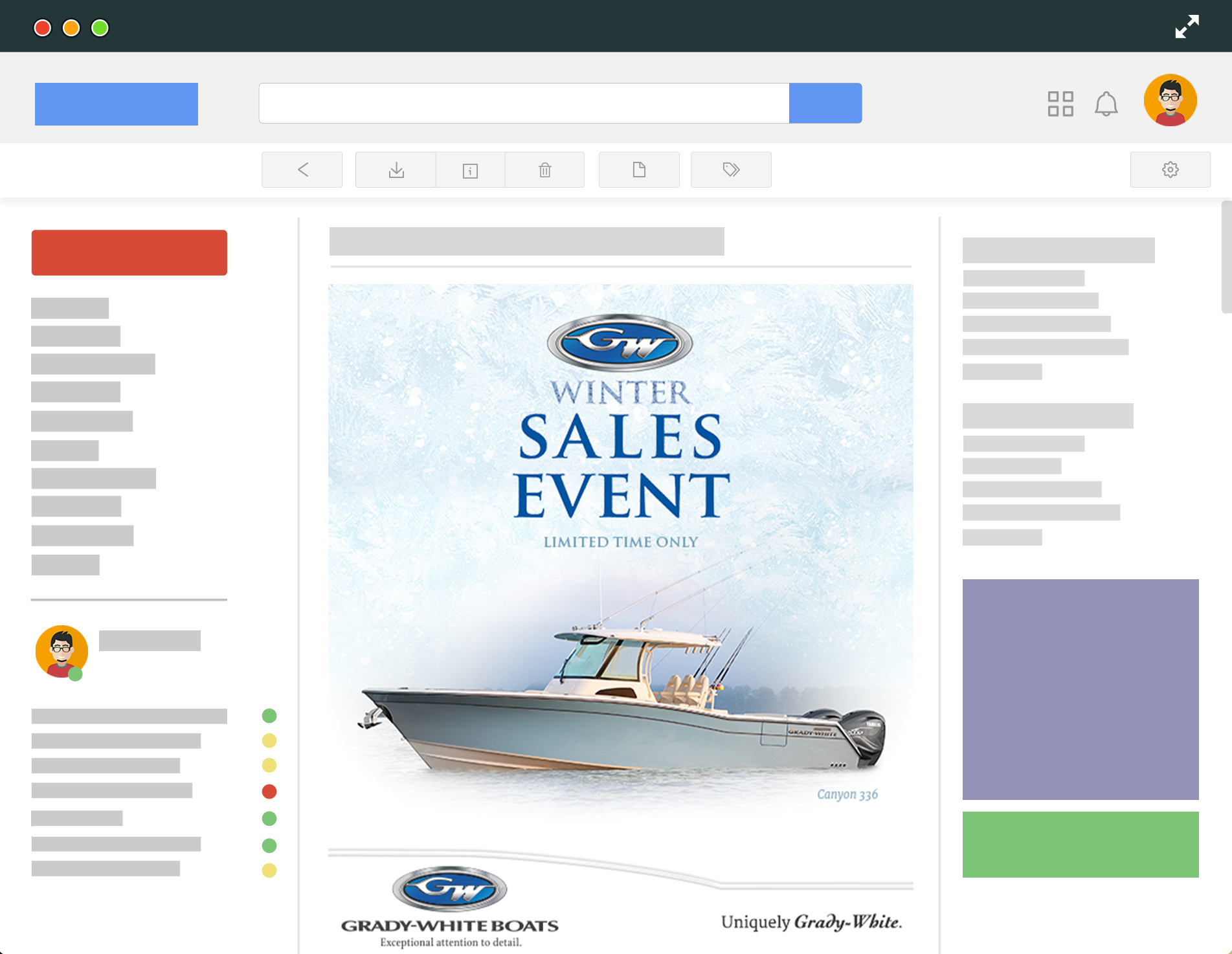 Grady-White Boats Winter Sales Event E-Newsletter Template