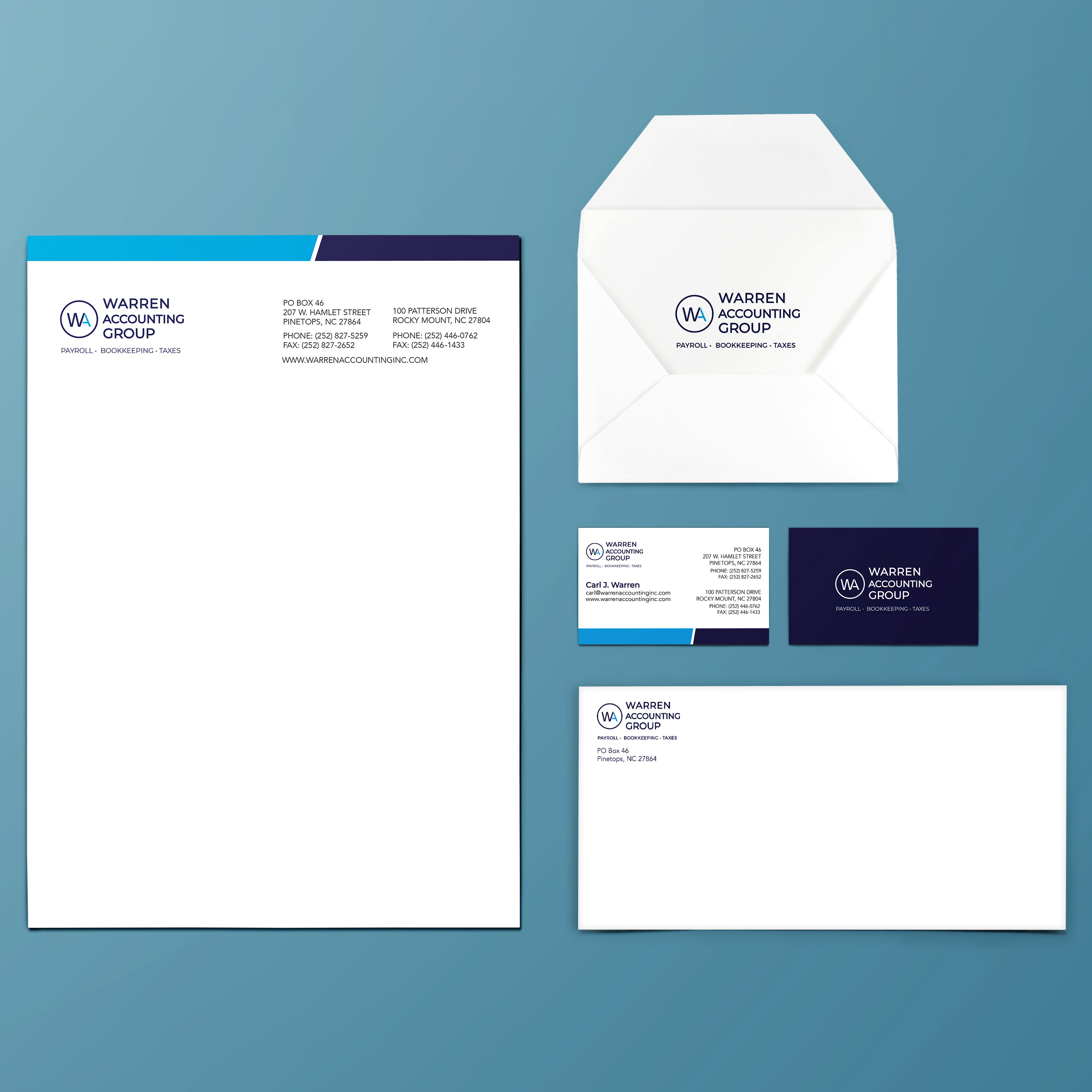 Warren Accounting Group Stationary set
